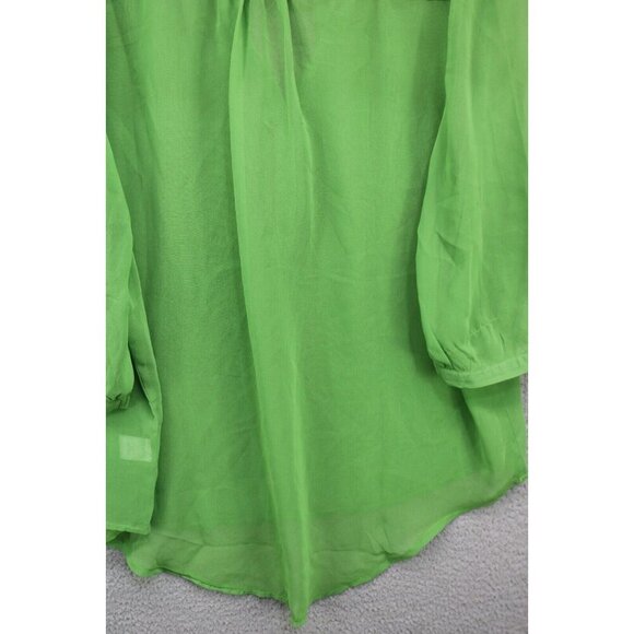 Umgee Kelly Green Sheer 3/4 Sleeve Top-Size Large-BOHO - Picture 8 of 10
